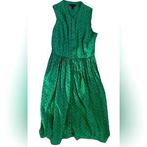 J CREW cute midi green dress